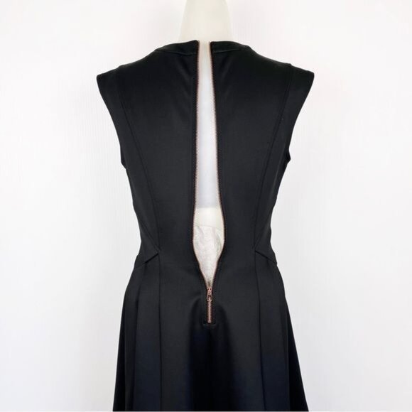 Ted Baker London Sleeveless Pleat Skater Black mini Dress size 4 - Picture 5 of 10